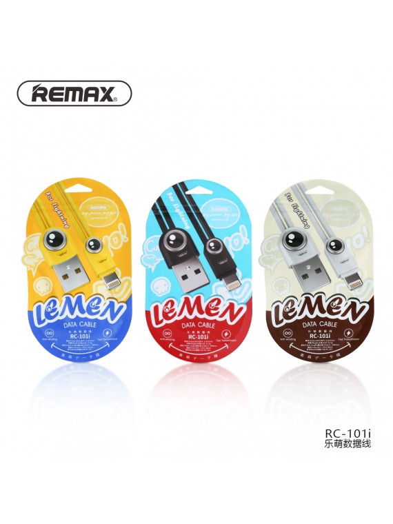 REMAX RC-101i Lemen Data Cable For Lightning Yellow