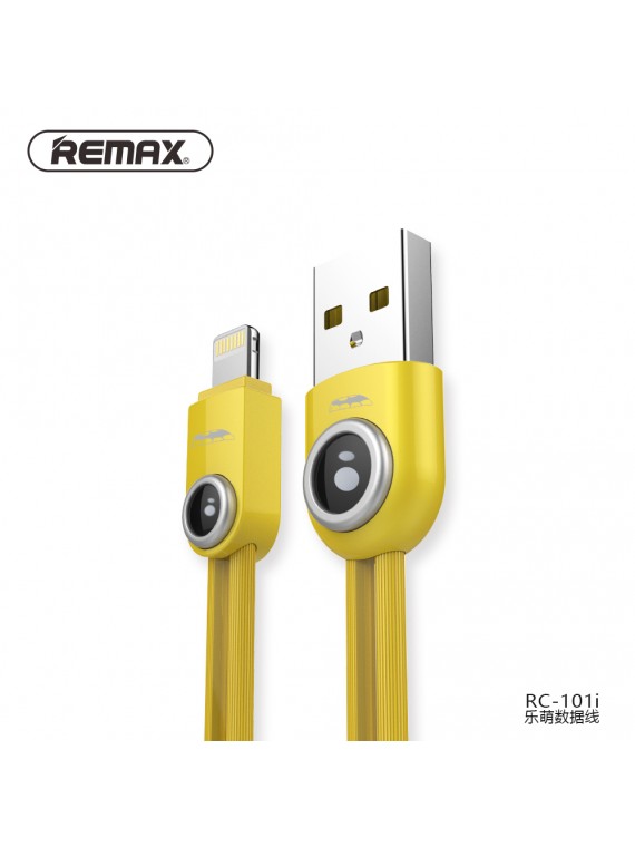 REMAX RC-101i Lemen Data Cable For Lightning Yellow
