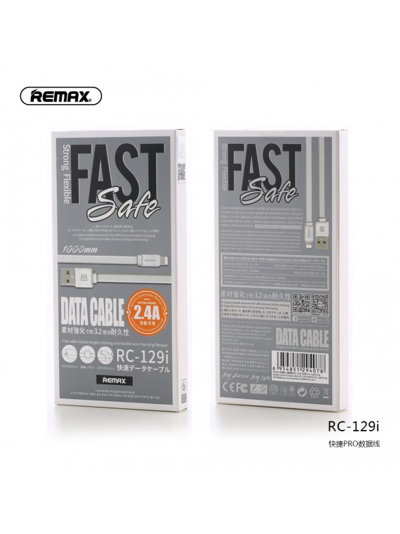 REMAX RC-129i Fast Pro Data Cable Lightning White