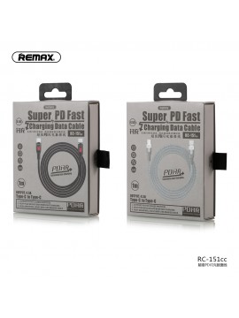 REMAX RC-151cc PD Fast Charging Type-C To Type-C Data Cable Black