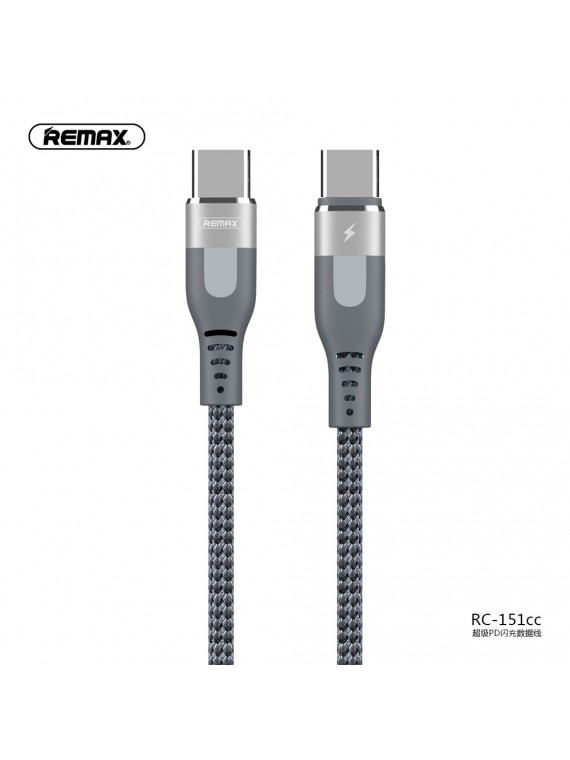 REMAX RC-151cc PD Fast Charging Type-C To Type-C Data Cable White