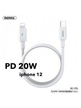 REMAX RC-175i 20w (Type-C to Lightning) Charging Cable white
