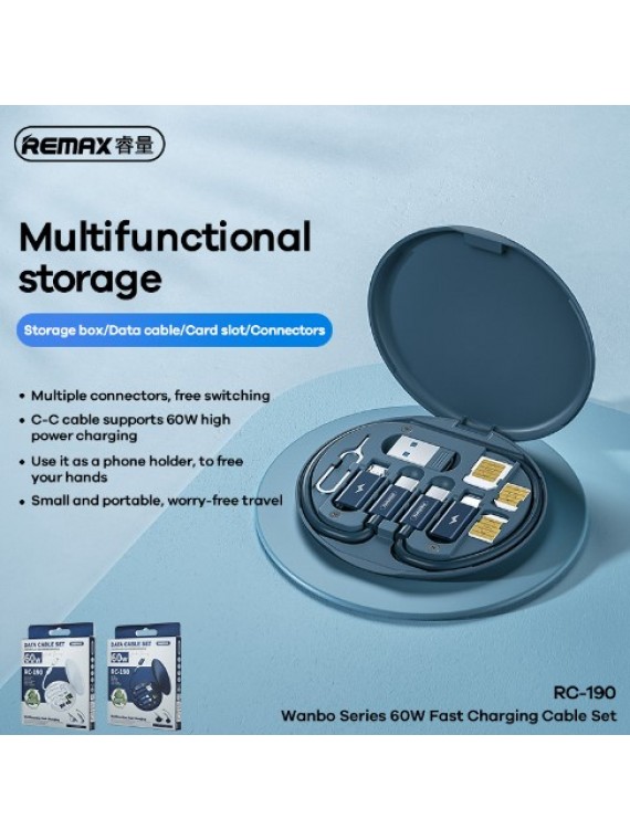 REMAX RC-190 WANBO SERIES 60W FAST CHARGING CABLE SET