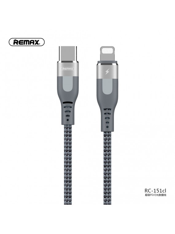 REMAX RC-151cl PD Fast Charging Type-C To Lightning Data Cable White