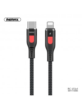 REMAX RC-151cl PD Fast Charging Type-C To Lightning Data Cable Black