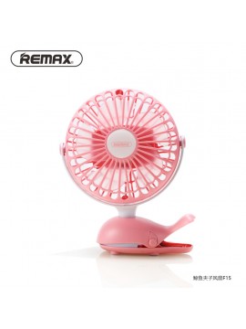 REMAX F15 Whale Clip Fan Pink
