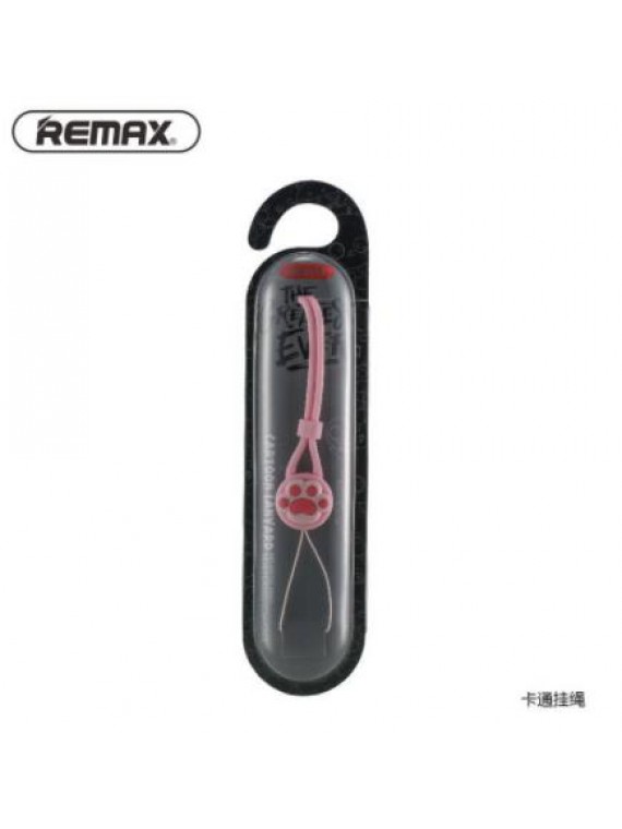 REMAX Cartoon Lanyard (long design) Pink++cat claw