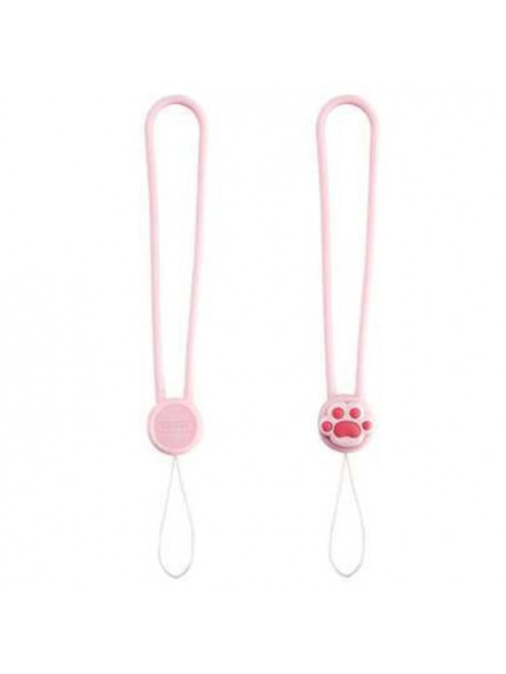 REMAX Cartoon Lanyard (long design) Pink++cat claw