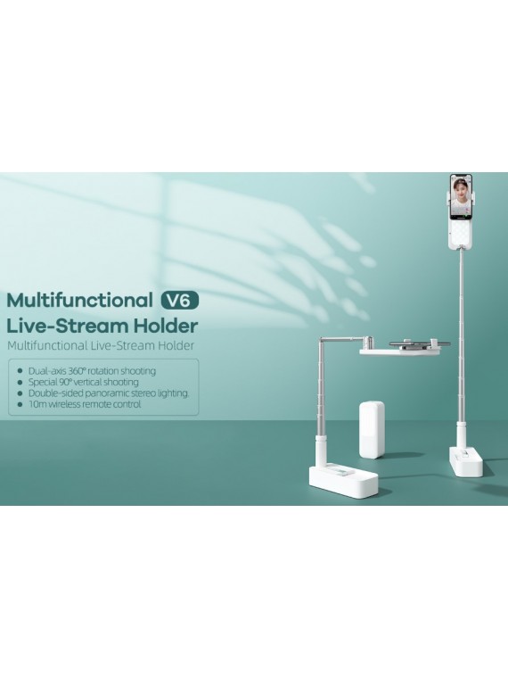 REMAX V6 MULTI FUNCTIONAL LIVESTREAM HOLDER WHITE