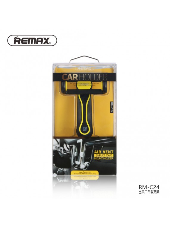 REMAX RM-C24 Air Vent Smart Car Mount Holder Black+Yellow