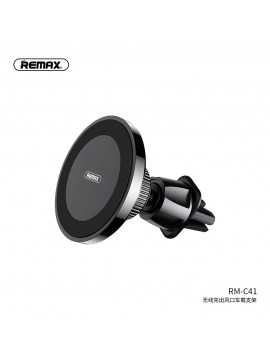 REMAX RM-C41 Holder w/Wireless Charger Black