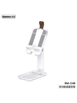 REMAX RM-C46 Multifunctional aluminum alloy Desktop Stand for phones/tablets White