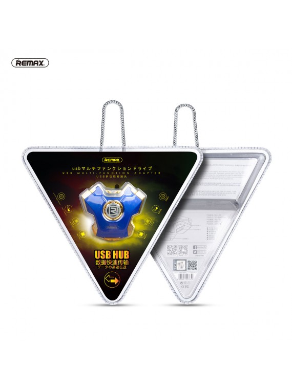 	 REMAX RU-U10 USB Multi-function Adapter high speed USB HUB Blue