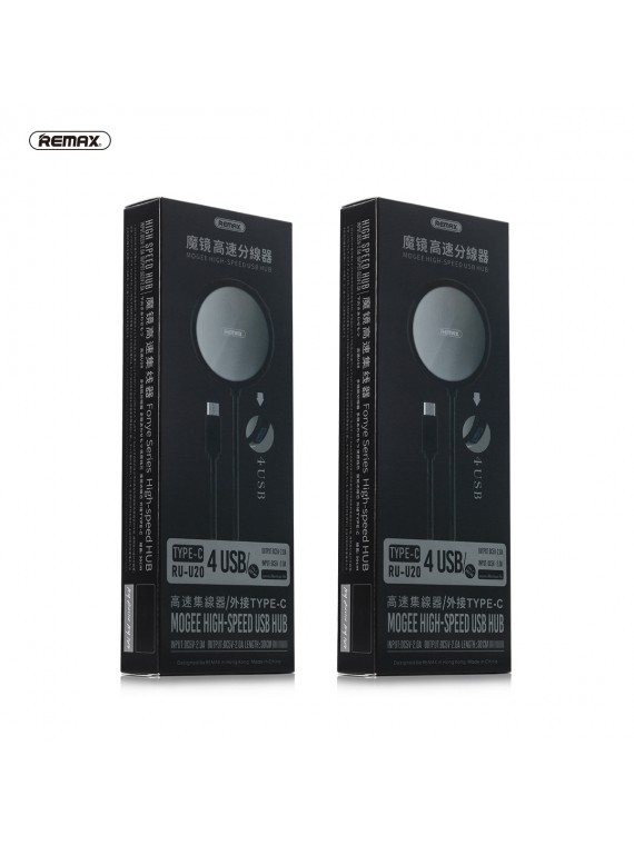 REMAX RU-U20 Mogee 4USB High-Speed USB HUB Black