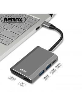 	 REMAX RU-U30 Docking Station (Six In One) Grey