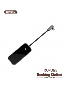 REMAX RU-U88 Docking Station (Six In One) Black