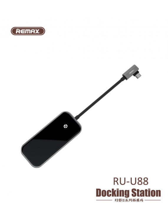 REMAX RU-U88 Docking Station (Six In One) Black