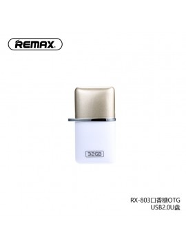 REMAX RX-803 USB Flash Drive 32G 2.0 OTG Gold