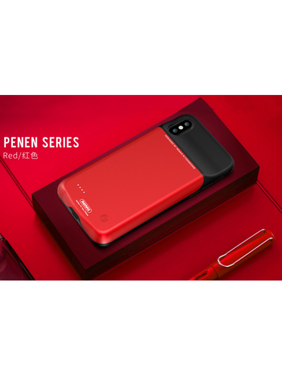 REMAX PN-04 Penen Series 2.0 Rechargeable Battery Case For IPhone X 3200mAh Red