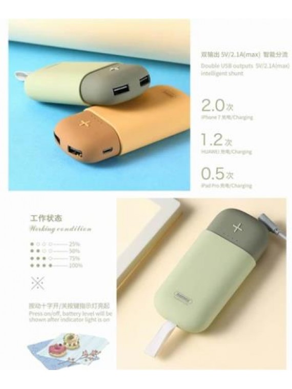 REMAX RPL-32 5000mAh Camaroon Power Bank Yellow