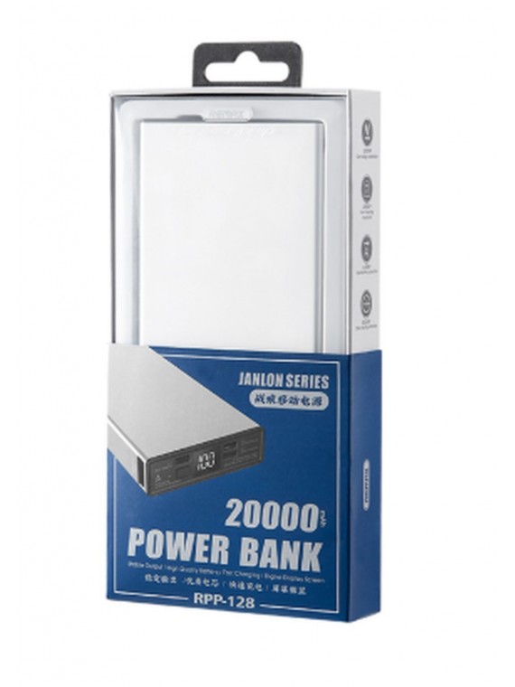 REMAX RPP-128 Janlon Series 20000mAh 2USB Power Bank Black