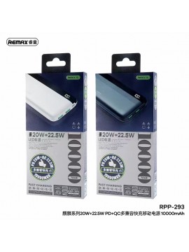 REMAX RPP-293 Kinen Series Power Bank 20W+ 22.5W PD 10000mAh Black