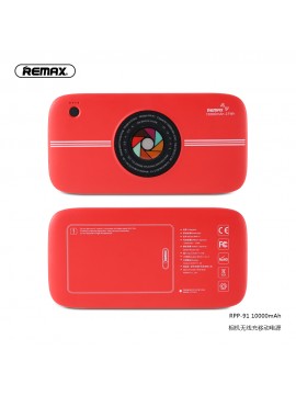 REMAX RPP-91 Wireless Power Bank 10000mAh Red