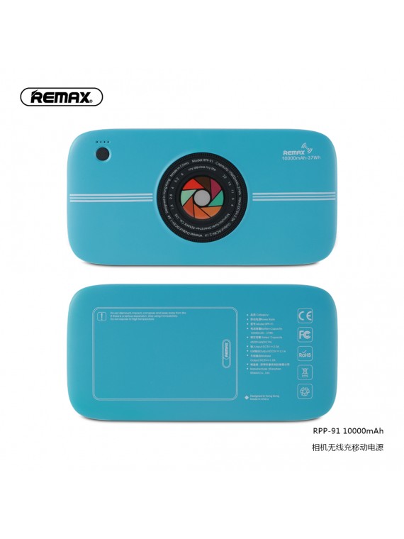 REMAX RPP-91 Wireless Power Bank 10000mAh Blue