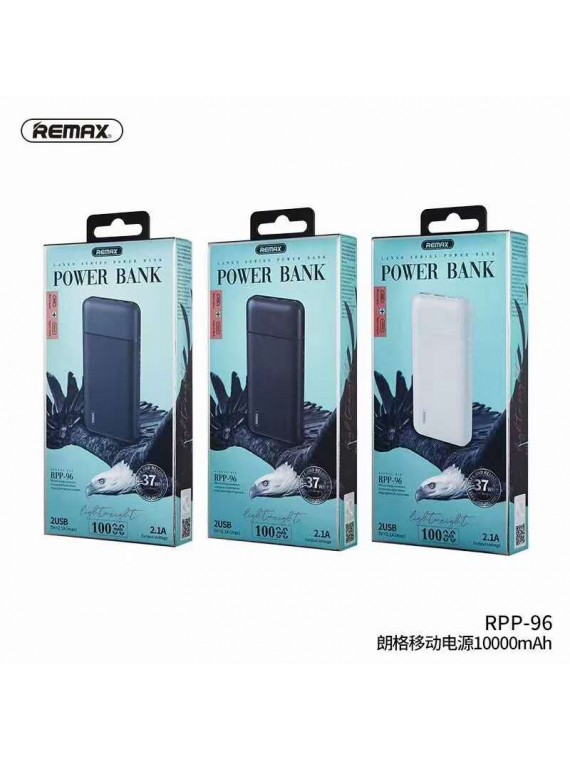 REMAX RPP-96 Lango Series 10000mAh 2USB Power Ban Black