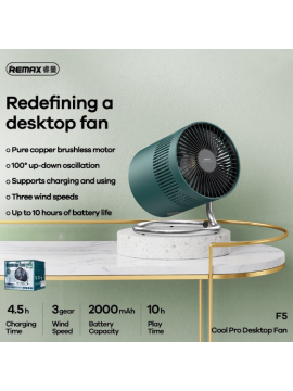 REMAX F5 Desktop Fan Pro Black