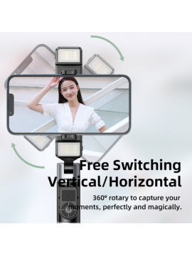 REMAX P13 Live-Stream Holder w/ Dual-Light Black