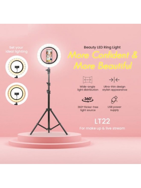 REMAXLIFE RL-LT22 podcast tripod beauty fill light Black