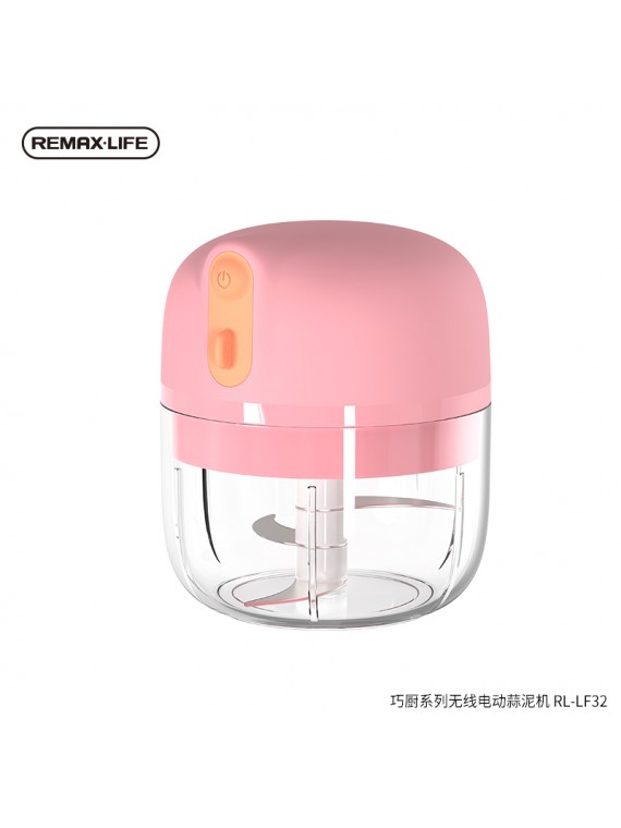REMAX RL-LF32 Smart Kitchen Series Portable Wireless Electric Garlic Food Chopper Pink