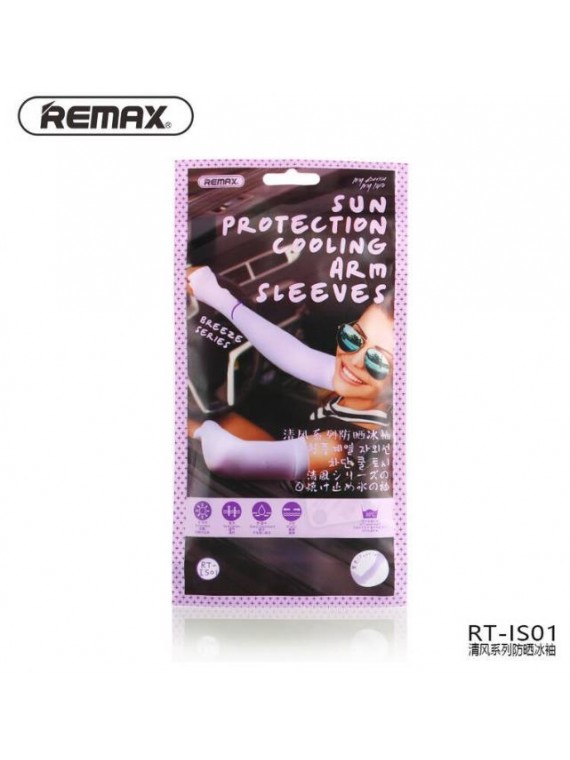 REMAX RT-IS01 Sun Protection Cooling Arm Sleeves  White