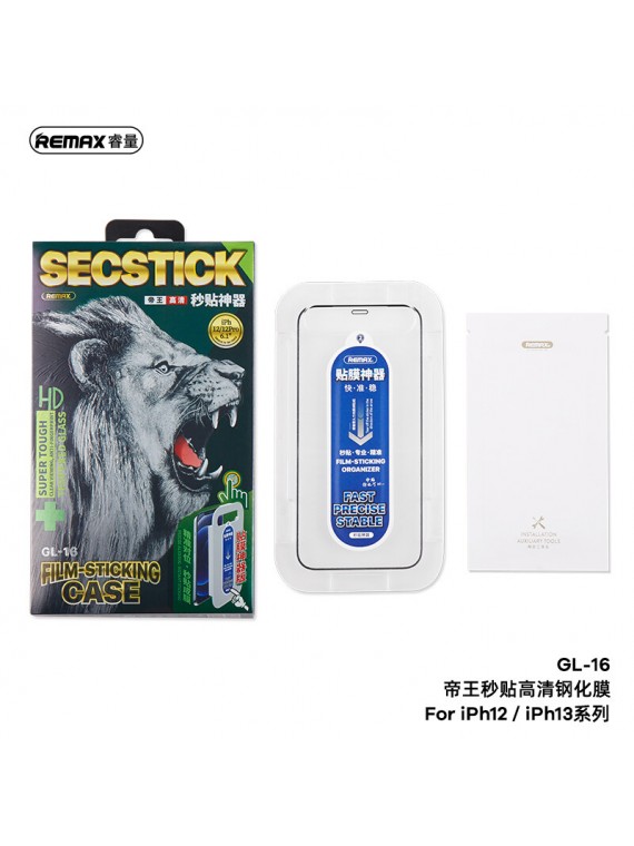 REMAX GL-16 Monarch Series SecStick HD tempered Glass Iphone13 promax  6.7