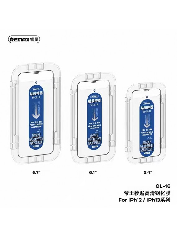 REMAX GL-16 Monarch Series SecStick HD tempered Glass Iphone13 promax  6.7