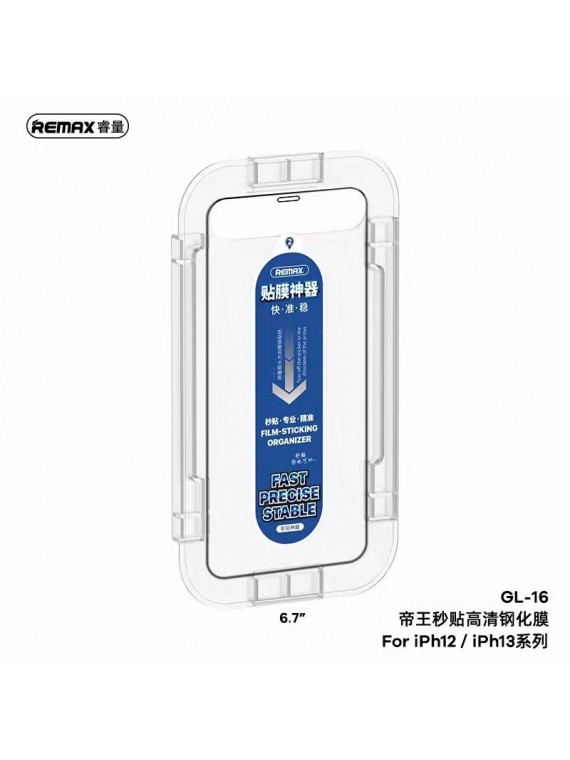 REMAX GL-16 Monarch Series SecStick HD tempered Glass Iphone13 promax  6.7