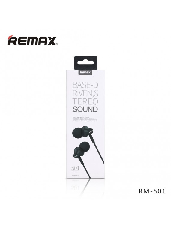 REMAX RM-501 Earphone With Mic Blue