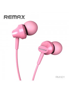 REMAX RM-501 Earphone With Mic Pink
