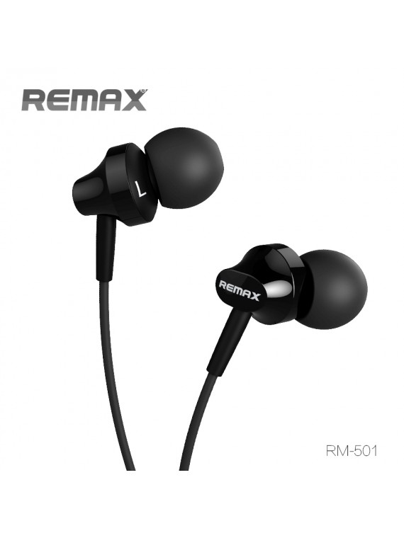 REMAX RM-501 Earphone With Mic Black