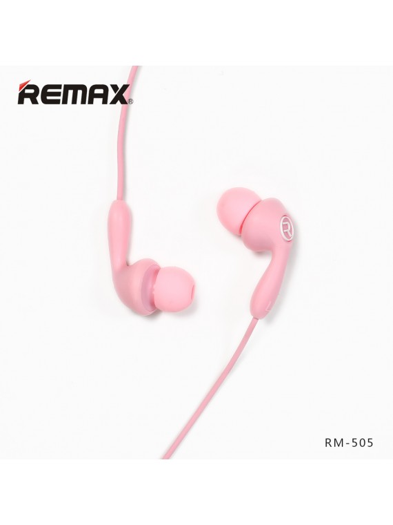 REMAX RM-505 Earbuds Earphone With Microphone Pink