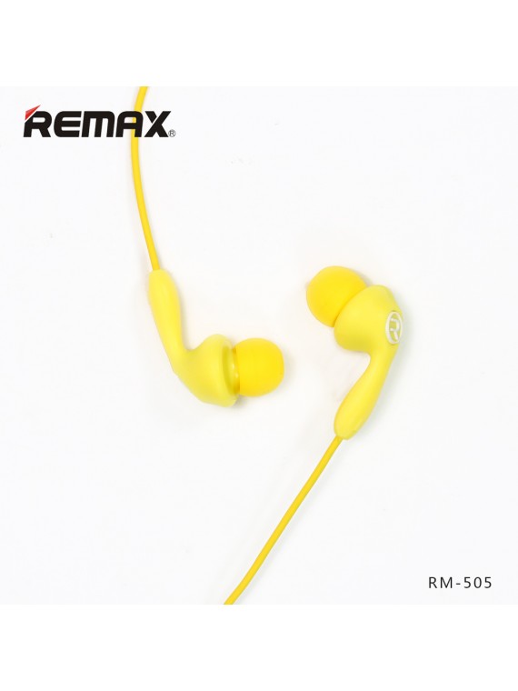REMAX RM-505 Earbuds Earphone With Microphone Yellow