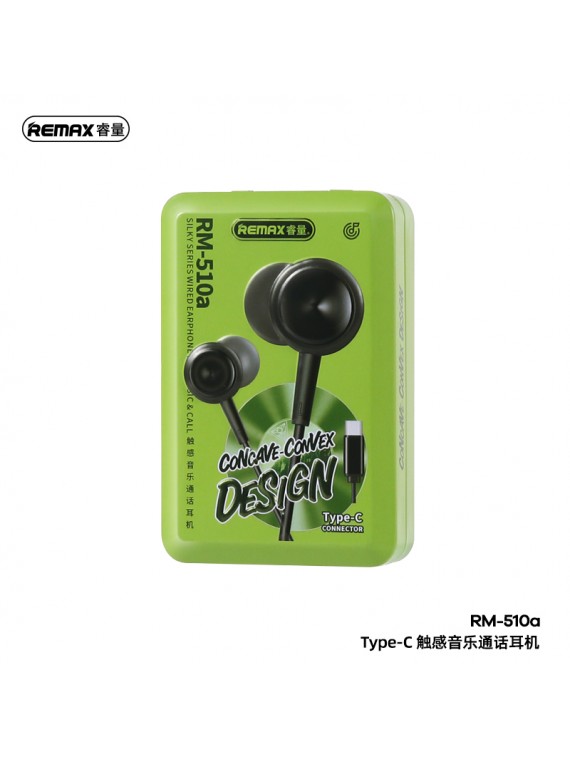 REMAX RM-510a New Siley Series Wired Earphone for Music & Call White