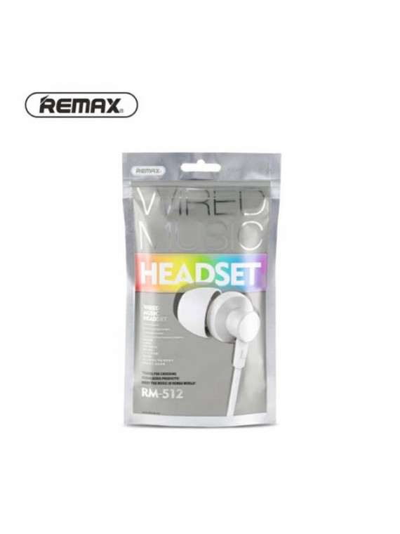 REMAX RM-512 Metal Wired Music Headset Silver