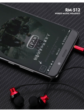REMAX RM-512 Metal Wired Music Headset Black