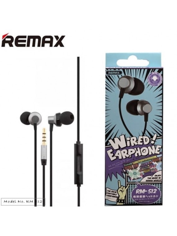 REMAX RM-512 Metal Wired Music Headset Red