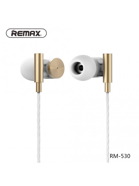 REMAX RM-530 metal HIFI Earphone Gold