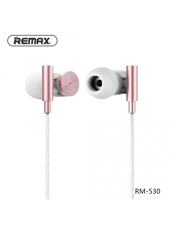 REMAX RM-530 metal HIFI Earphone Rose Gold/Pink