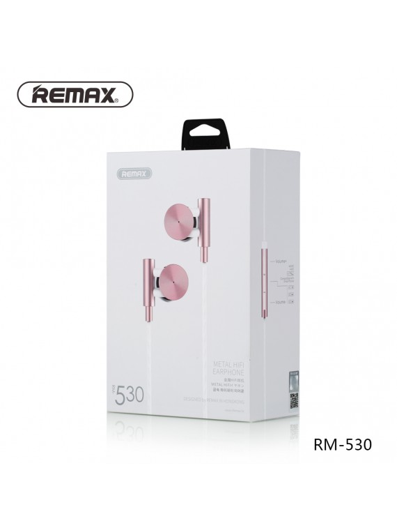 REMAX RM-530 metal HIFI Earphone Black