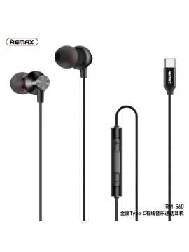 REMAX RM-560 Metal Wired Earphone for Type-C Black